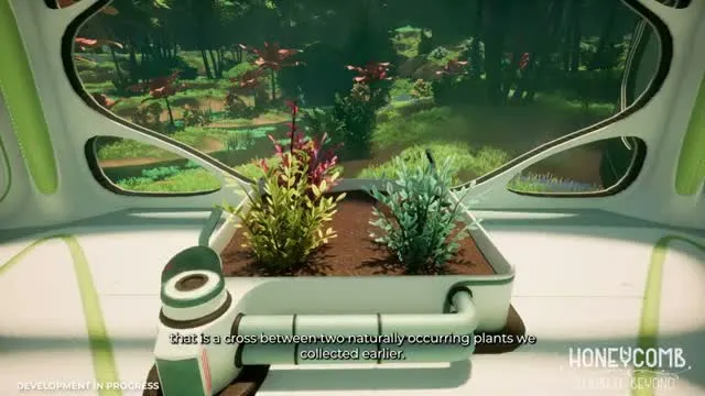 Plants growing inside a Honeycomb cultivation pod